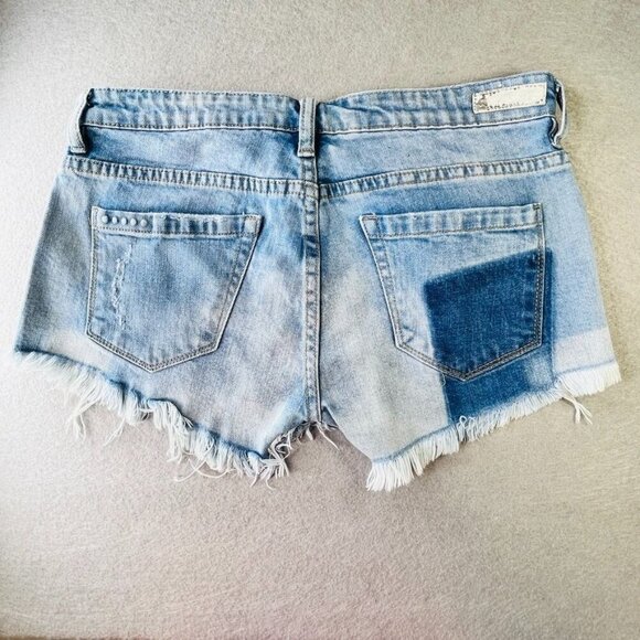 Blank NYC Distressed Cut Off Shorts Size 25 SHort Shorts Patchwork Faded - Picture 7 of 11